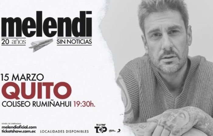 Cancelado el Concierto de Melendi en Quito el 15 de Marzo de 2024 por Problemas de Logística