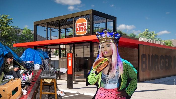 Nicki Minaj eats 24 hamburgers and laughs at homeless people whilst doing so