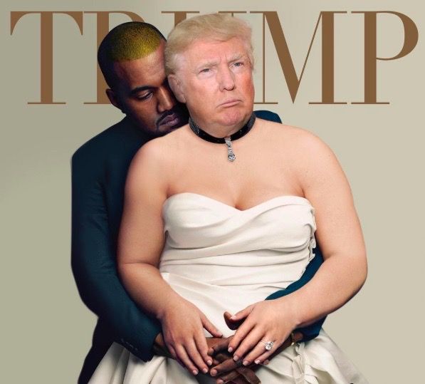 Rapper, Kanye, now in a committed relationship with Donald J. Trump.