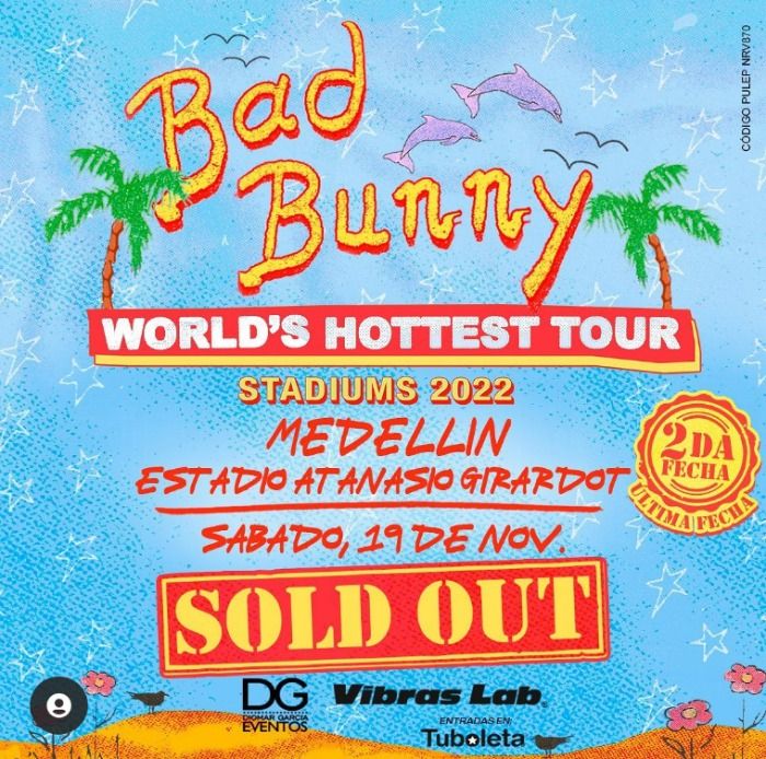 Cancelado concierto de Bad Bunny en Medellín